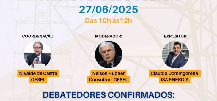 GESEL promove webinar sobre renovação das concessões de transmissão